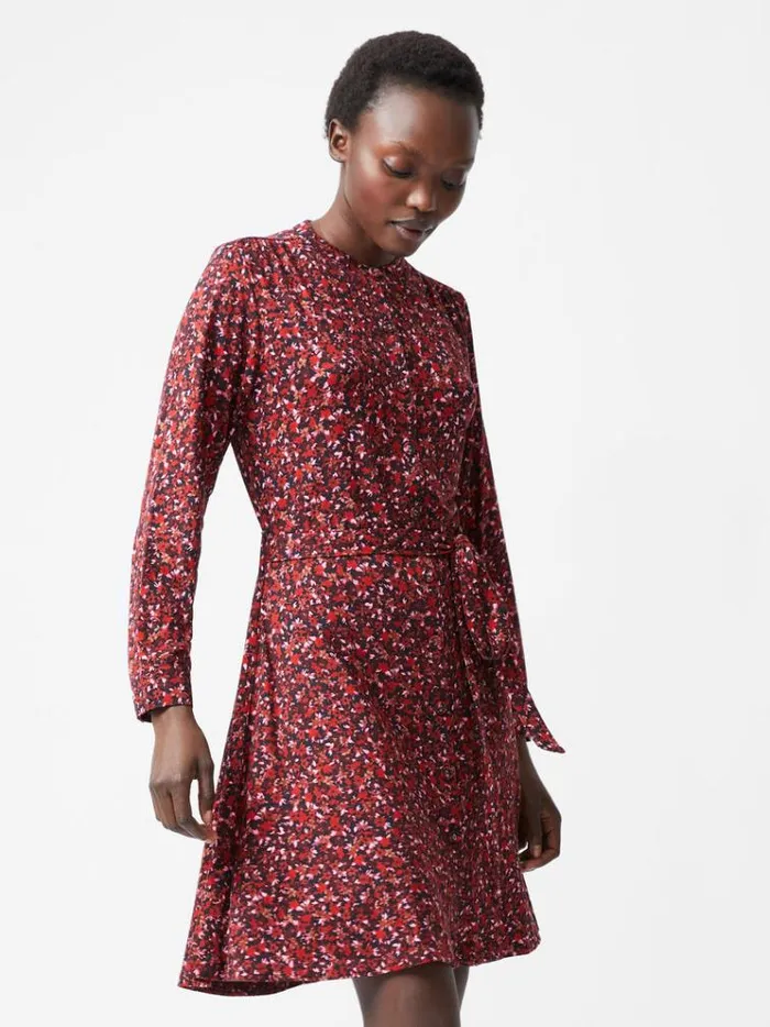 French Connection Dresses Clara Henley Jersey Floral Shirt Dress Blackout Multi 8211 Woman French Connection Dresses Clara Henley Jersey Floral Shirt Dress Blackout Multi 8211 Woman