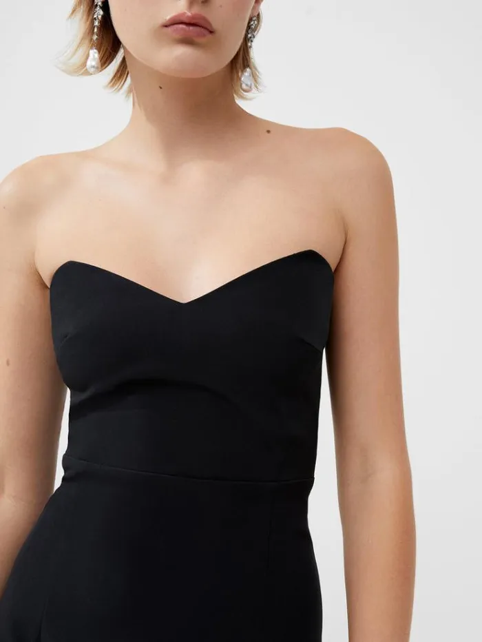 French Connection Dresses Echo Crepe Mini Dress Blackout 8211 Woman