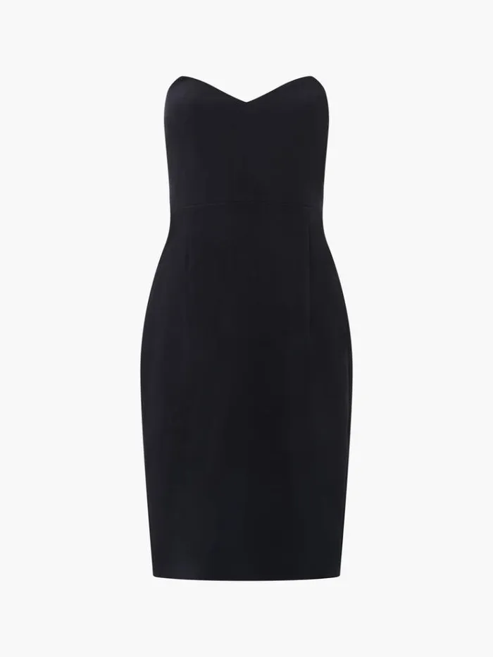 French Connection Dresses Echo Crepe Mini Dress Blackout 8211 Woman