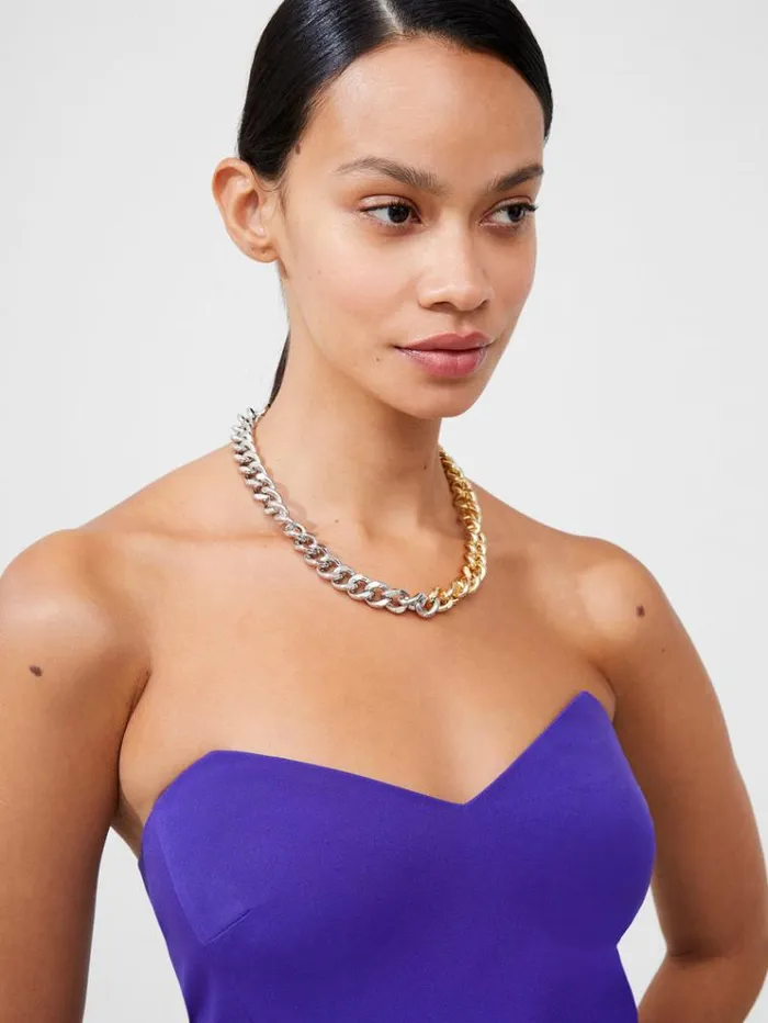 French Connection Dresses Echo Crepe Mini Dress Cobalt Violet 8211 Woman