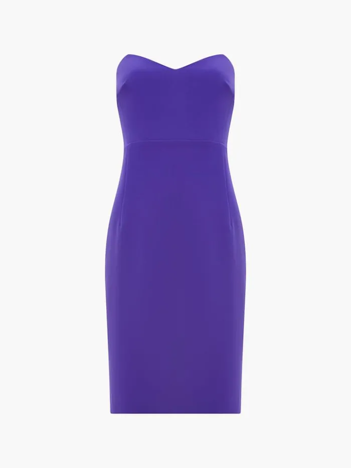 French Connection Dresses Echo Crepe Mini Dress Cobalt Violet 8211 Woman