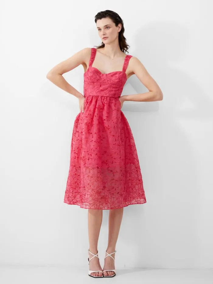 French Connection Dresses Embroidered Lace Strappy Dress Azalea 8211 Woman