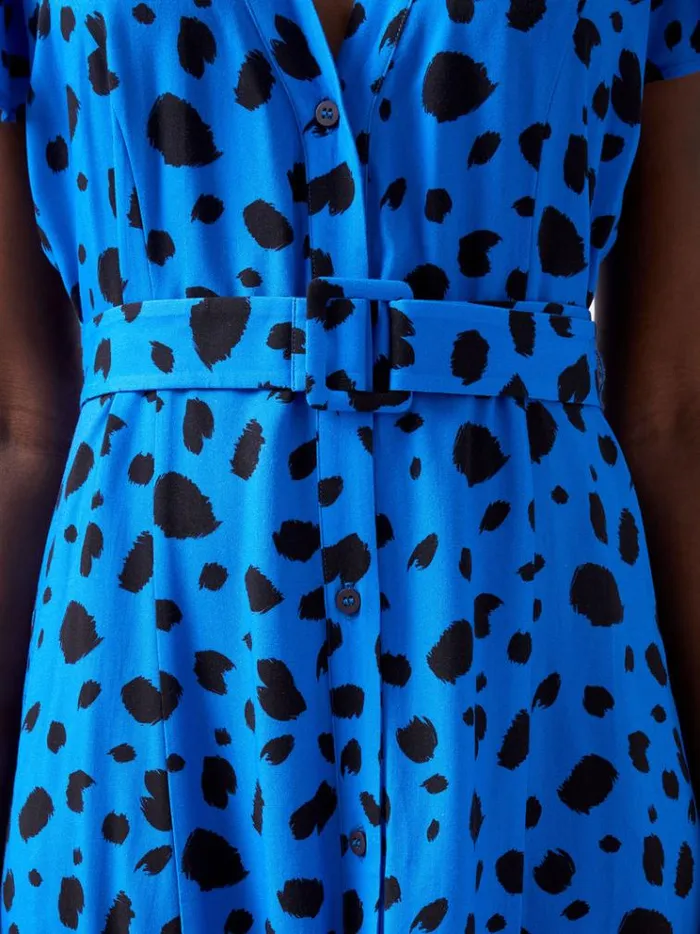 French Connection Dresses Isla Midi Dress Blueblack 8211 Woman