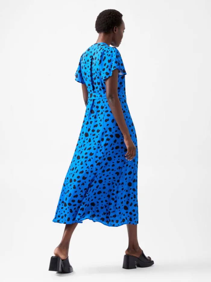 French Connection Dresses Isla Midi Dress Blueblack 8211 Woman