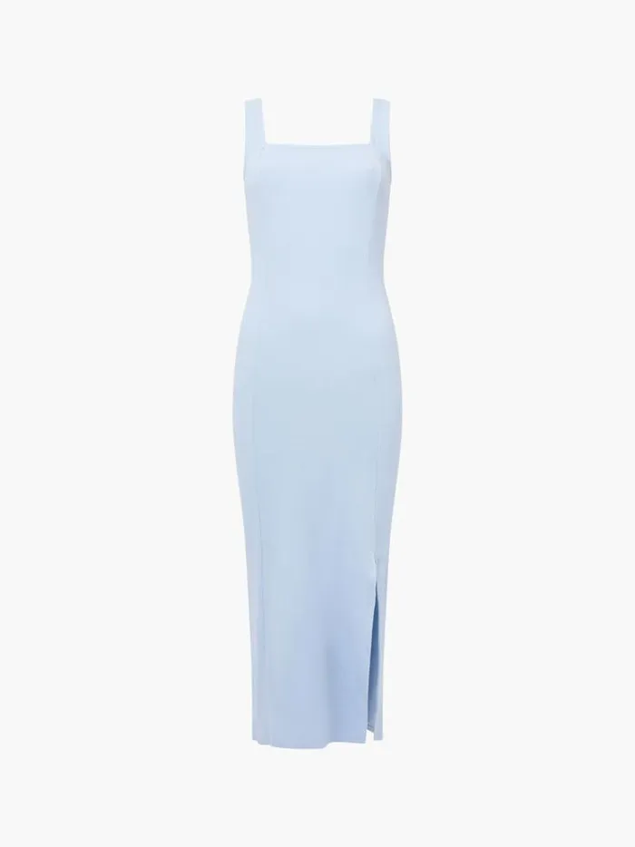 French Connection Dresses Rassia Rib Square Neck Midi Dress Cashmere Blue 8211 Woman