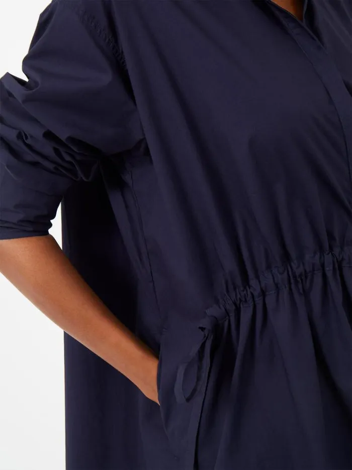 French Connection Dresses Rhodes Poplin Shirt Dress Marine 8211 Woman