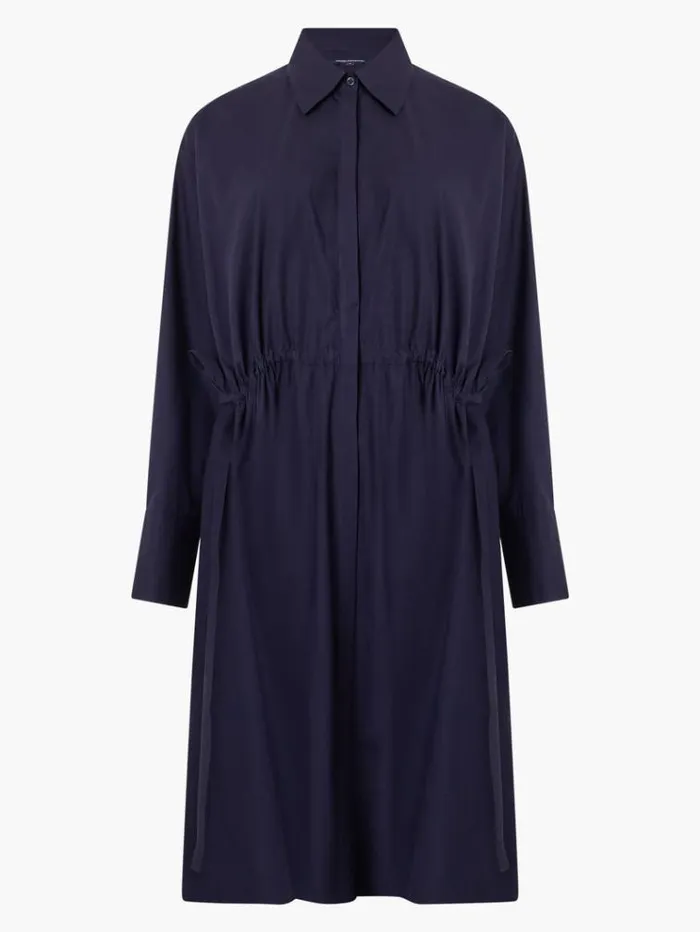French Connection Dresses Rhodes Poplin Shirt Dress Marine 8211 Woman