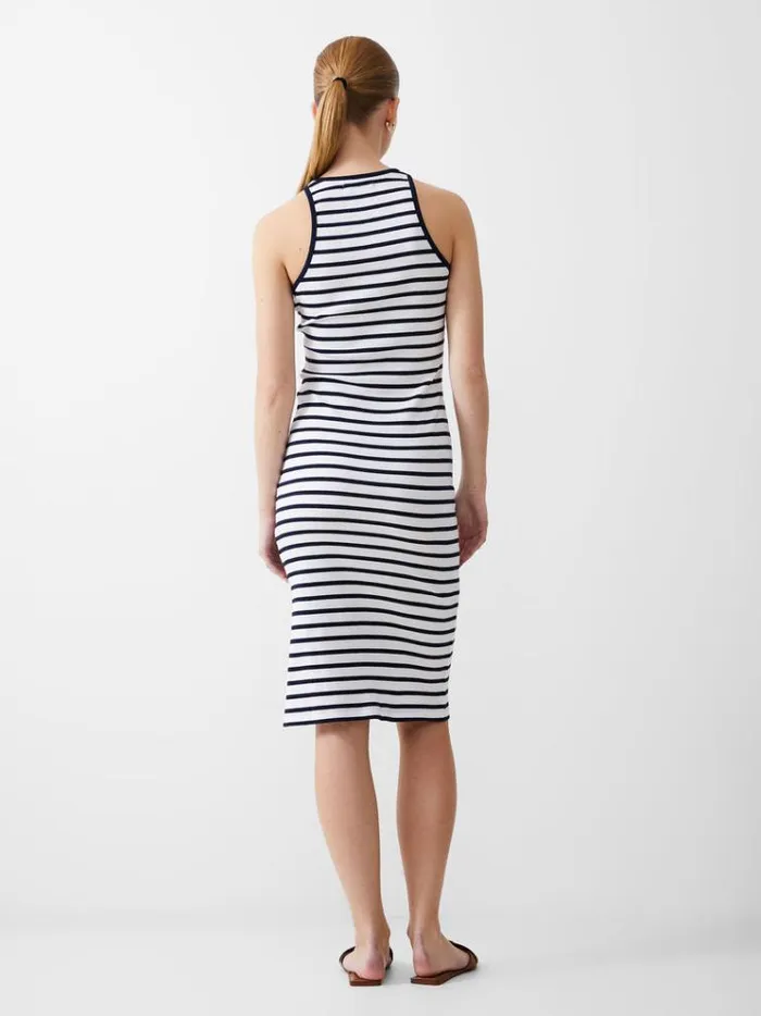 French Connection Dresses Ribbed Racer Stripe Dress Dk Navywhite 8211 Woman