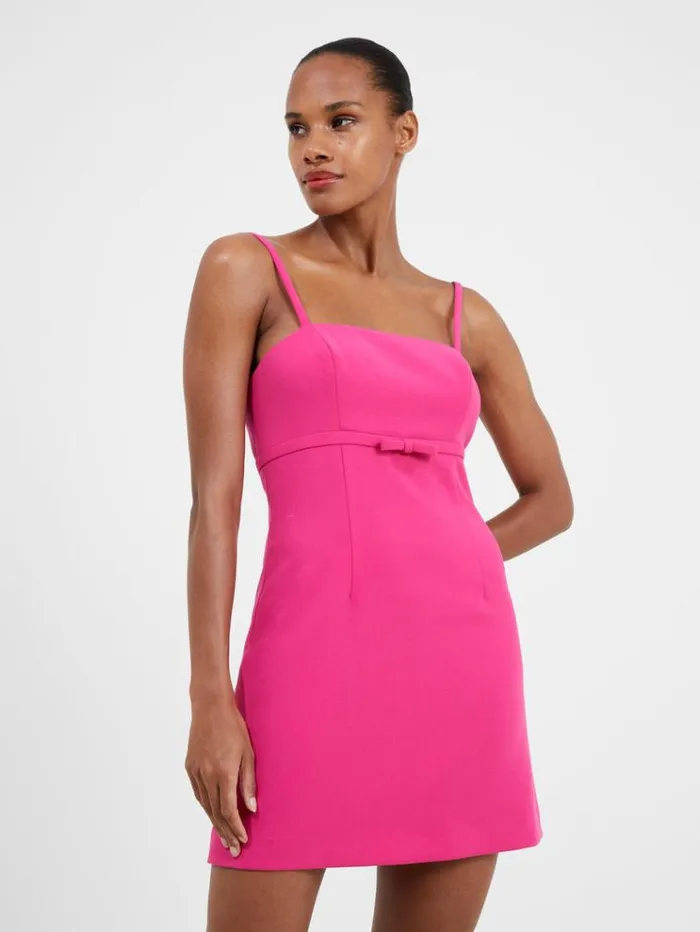 French Connection Dresses Whisper Ruth Bow Mini Dress Fuchsia 8211 Woman