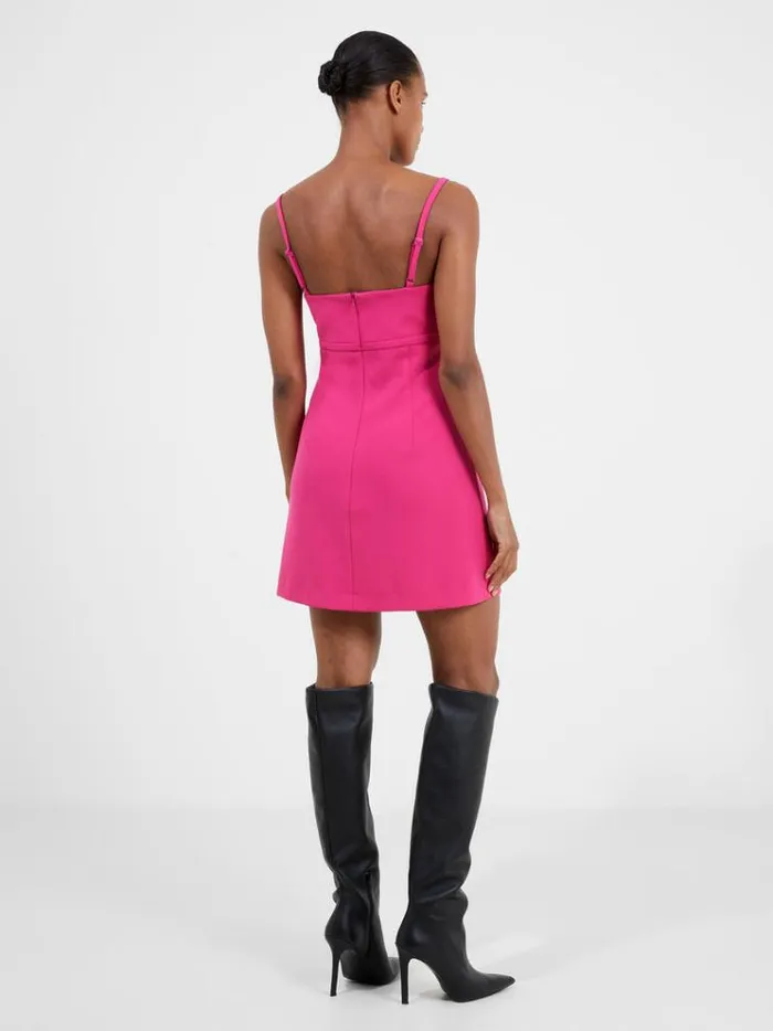 French Connection Dresses Whisper Ruth Bow Mini Dress Fuchsia 8211 Woman