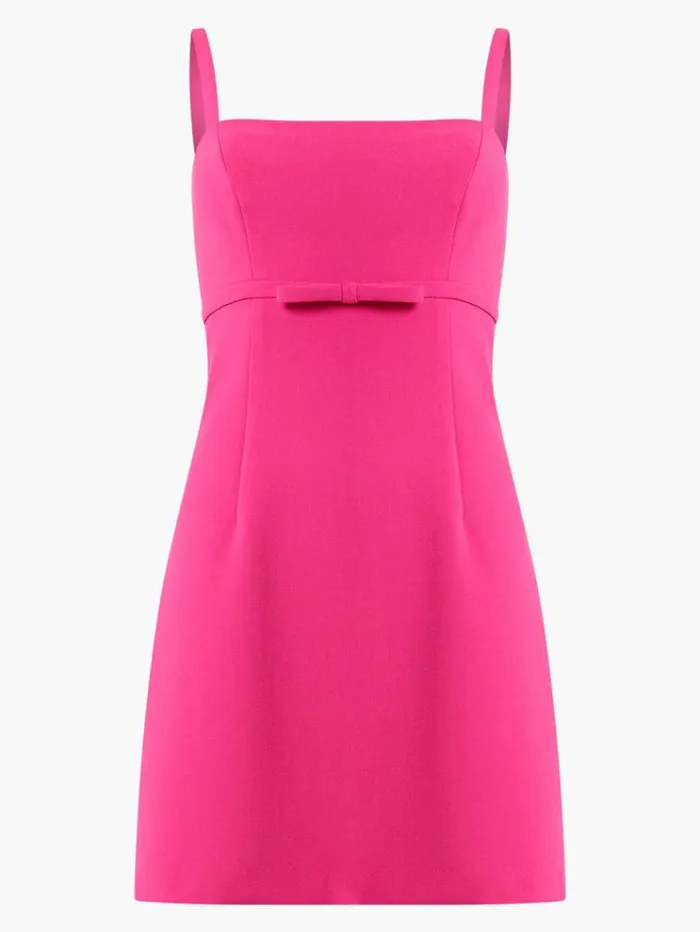 French Connection Dresses Whisper Ruth Bow Mini Dress Fuchsia 8211 Woman