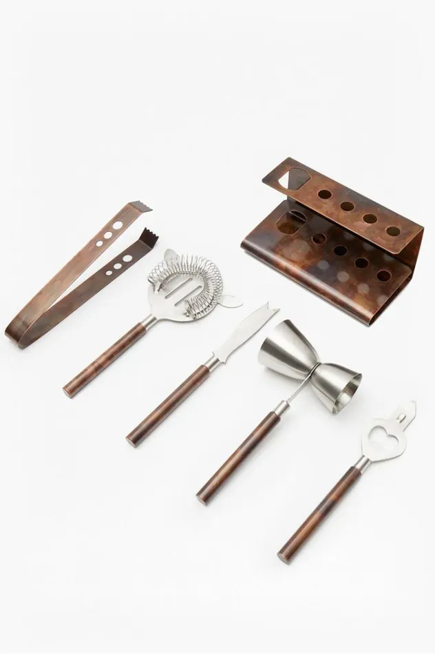 French Connection Home Accessories Galaxy 5 Piece Cocktail Set Bronze 8211 Home