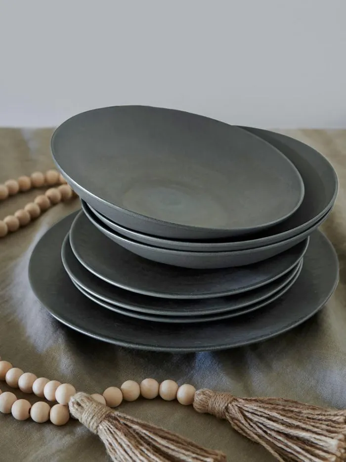 French Connection Home Accessories Zinc 12 Piece Dinner Set Black 8211 Home