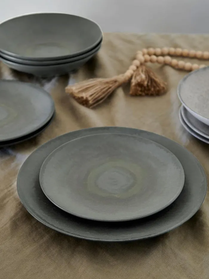 French Connection Home Accessories Zinc 12 Piece Dinner Set Black 8211 Home