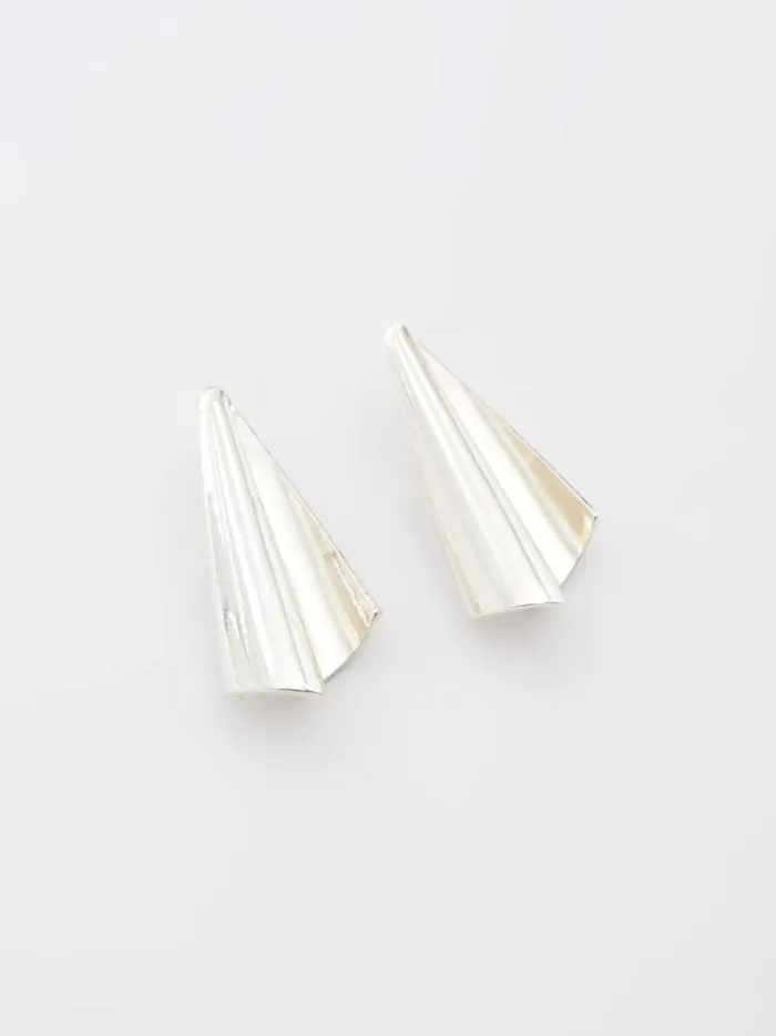 French Connection Jewellery Architectural Stud Earrings Silver 8211 Woman