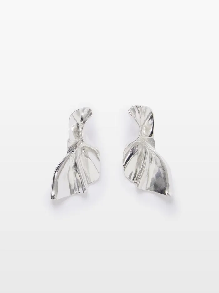 French Connection Jewellery Melton Metal Stud Earrings Silver 8211 Woman