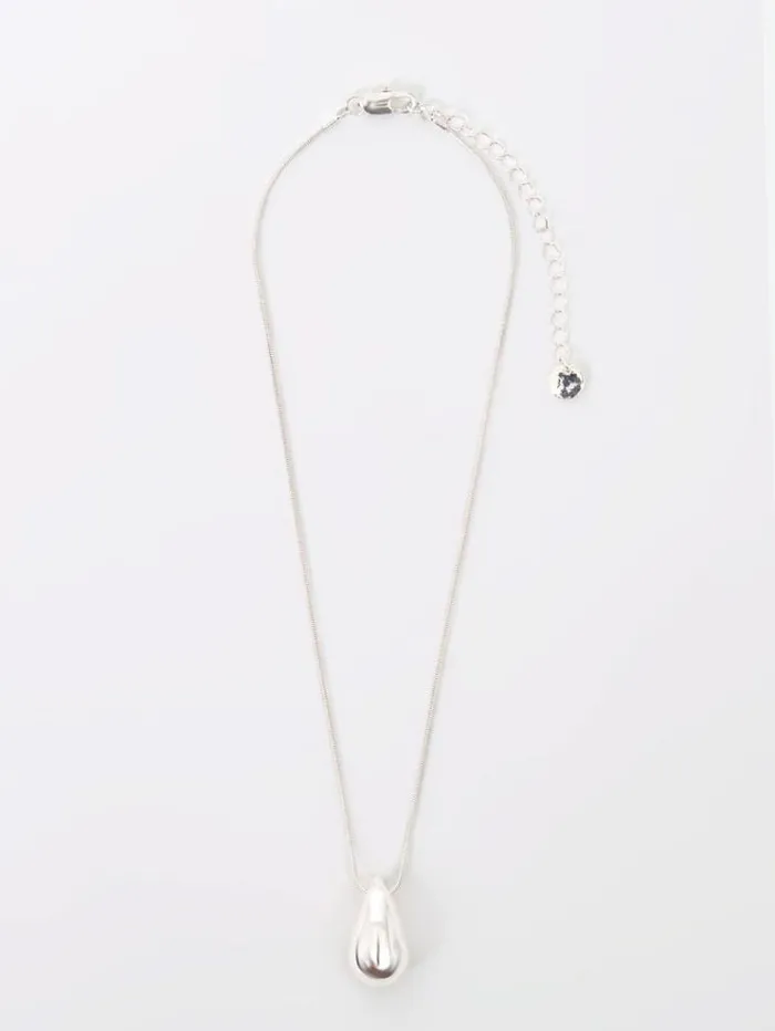 French Connection Jewellery Teardrop Pendant Necklace Silver 8211 Woman