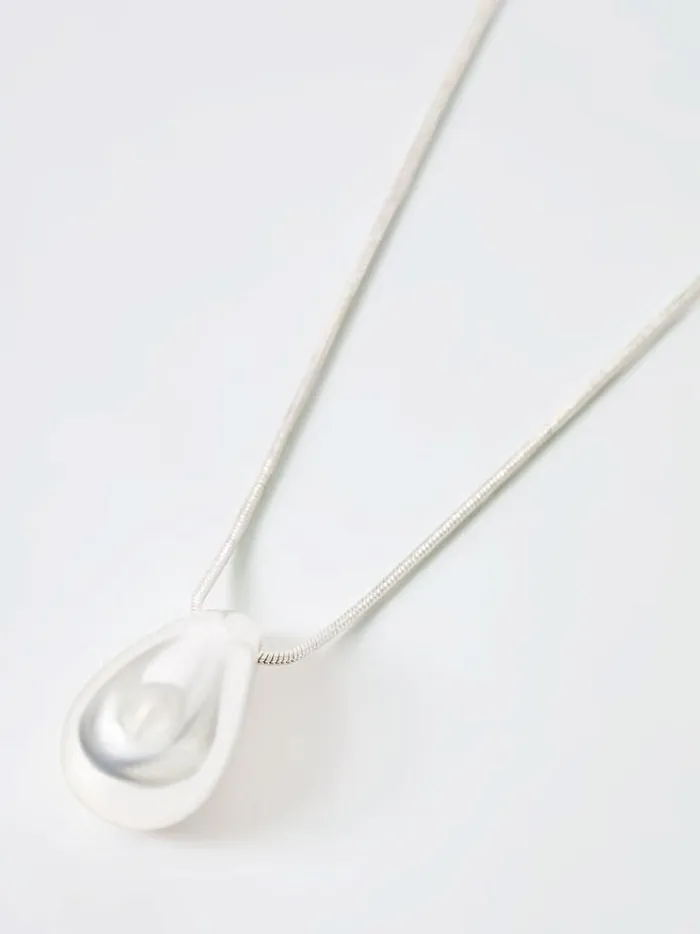 French Connection Jewellery Teardrop Pendant Necklace Silver 8211 Woman