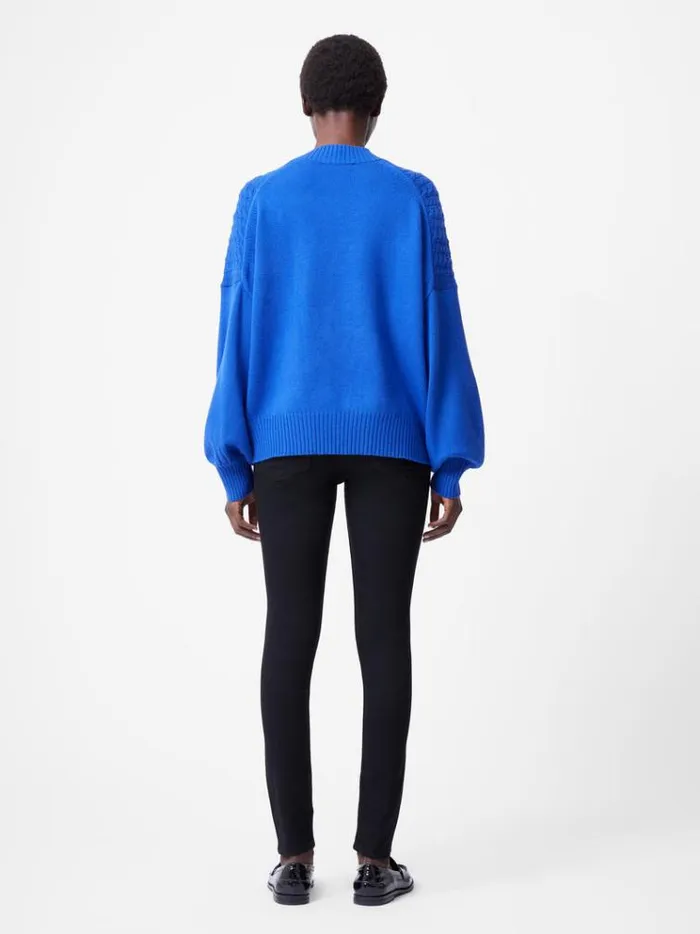 French Connection Jumpers and Cardigans Babysoft Cable Knit Cardigan Cobalt 8211 Woman