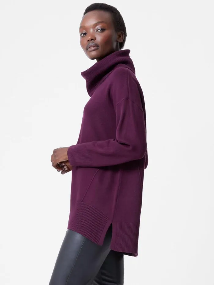 French Connection Jumpers and Cardigans Babysoft Ribbed Cowl Neck Jumper Blackberry 8211 Woman French Connection Jumpers and Cardigans Babysoft Ribbed Cowl Neck Jumper Blackberry 8211 Woman