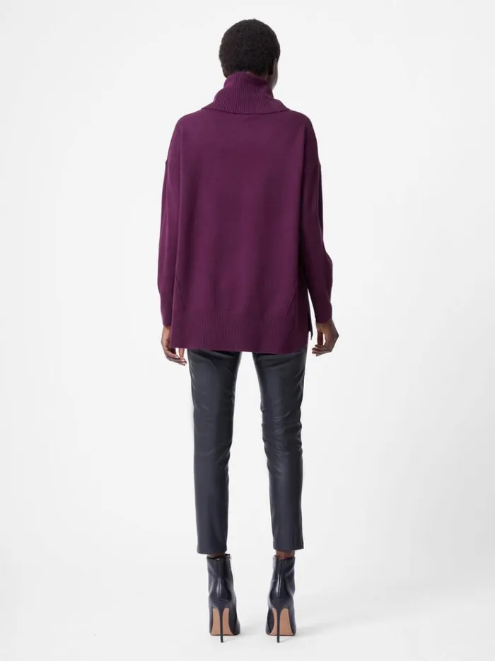 French Connection Jumpers and Cardigans Babysoft Ribbed Cowl Neck Jumper Blackberry 8211 Woman