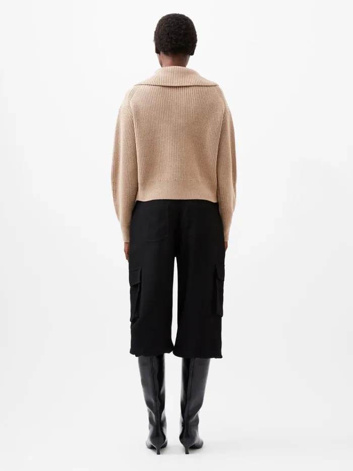 French Connection Jumpers and Cardigans Joss Collared Jumper Camel 8211 Woman