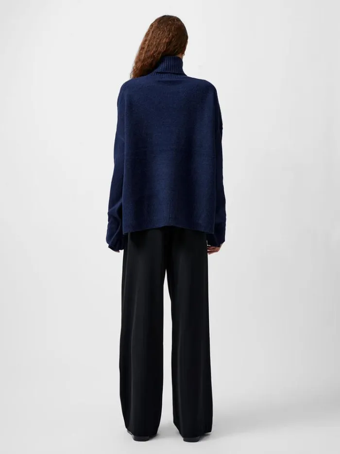 French Connection Jumpers and Cardigans Kezia Recycled Roll Neck Jumper Marine 8211 Woman