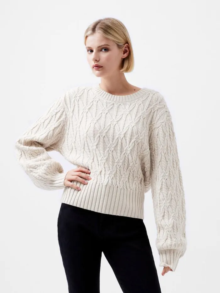 French Connection Jumpers and Cardigans Layon Jini Jumper Classic Cream 8211 Woman