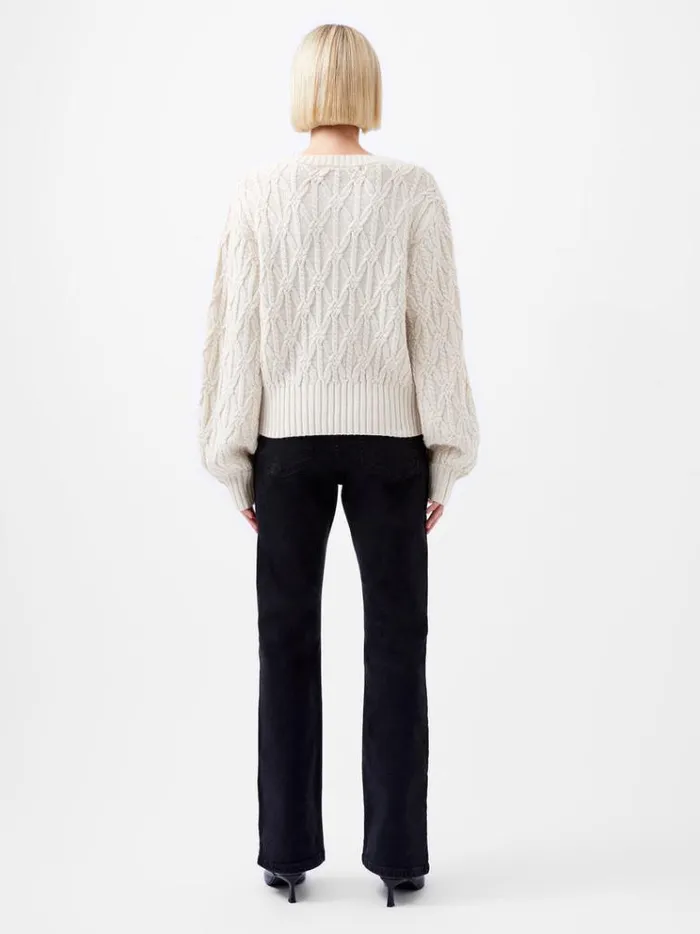 French Connection Jumpers and Cardigans Layon Jini Jumper Classic Cream 8211 Woman