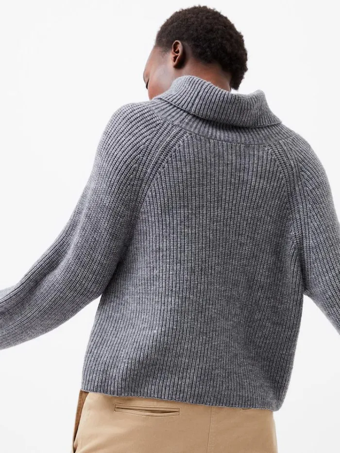 French Connection Jumpers and Cardigans Mersai Roll Neck Jumper Stone Grey Mel 8211 Woman