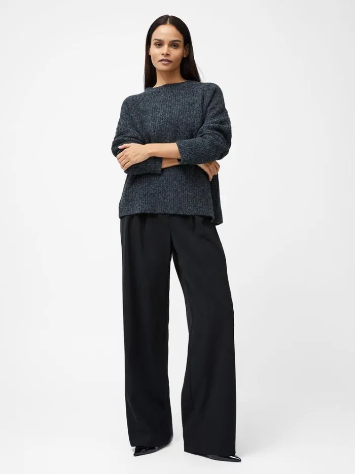 French Connection Jumpers and Cardigans Raglan Sleeve Jumper Charcoal 8211 Woman