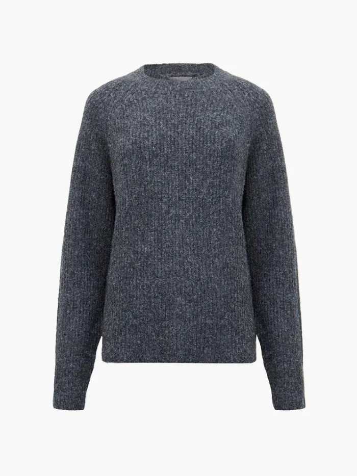 French Connection Jumpers and Cardigans Raglan Sleeve Jumper Charcoal 8211 Woman