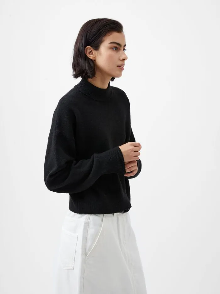 French Connection Jumpers and Cardigans Vhari Recycled Grown On Neck Jumper Black 8211 Woman French Connection Jumpers and Cardigans Vhari Recycled Grown On Neck Jumper Black 8211 Woman