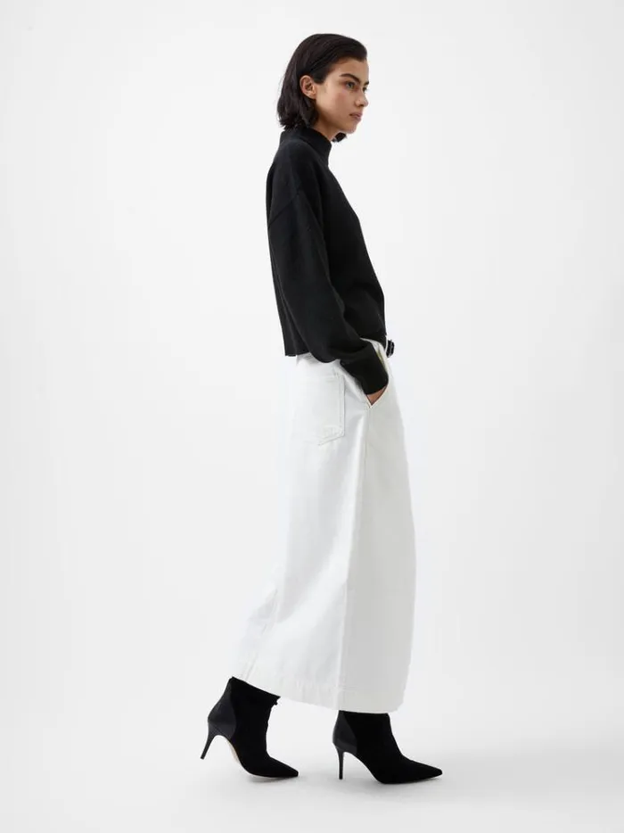French Connection Jumpers and Cardigans Vhari Recycled Grown On Neck Jumper Black 8211 Woman