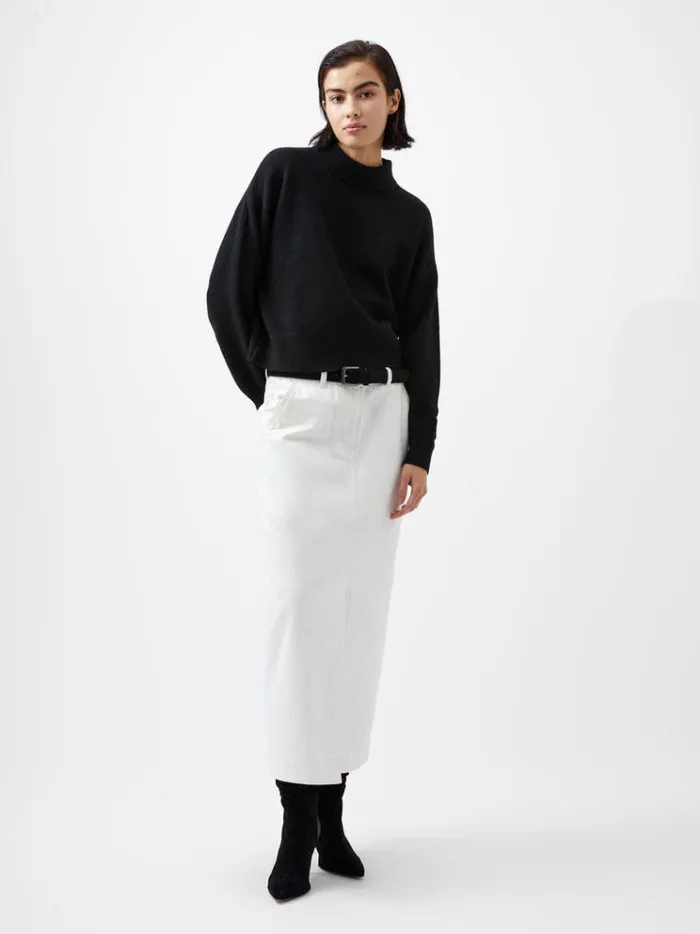 French Connection Jumpers and Cardigans Vhari Recycled Grown On Neck Jumper Black 8211 Woman