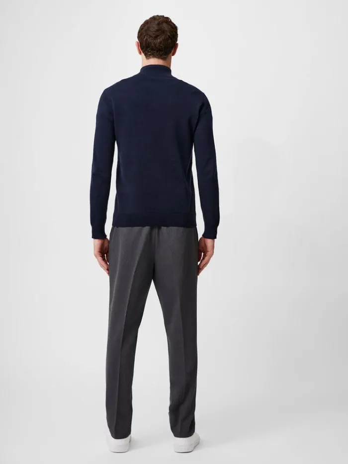 French Connection Knitwear 14 Zip Funnel Neck Top Marine 8211 Man