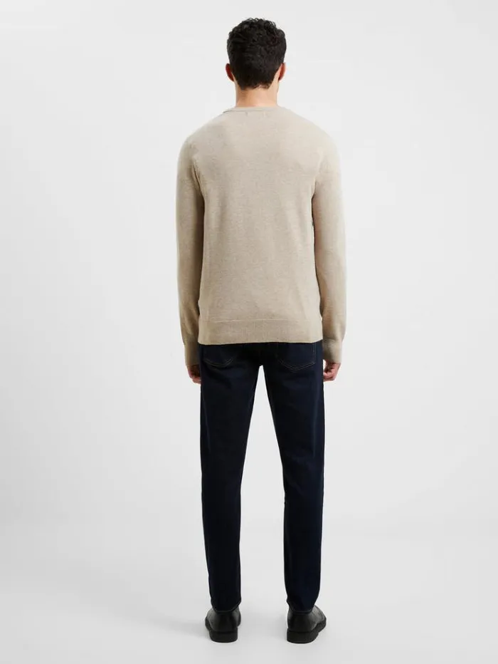 French Connection Knitwear Supersoft Crew Jumper Taupe Mel 8211 Man