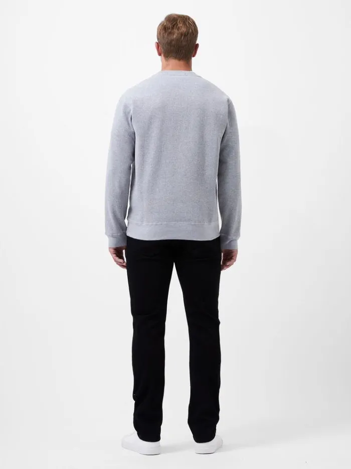 French Connection Knitwear Textured Crew Sweatshirt Grey 8211 Man