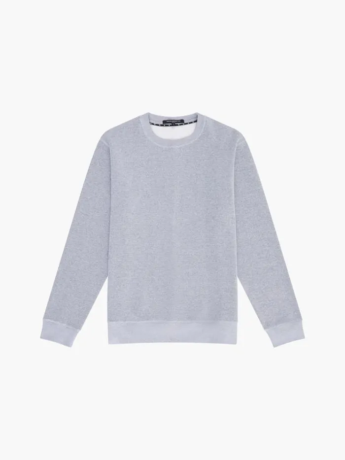 French Connection Knitwear Textured Crew Sweatshirt Grey 8211 Man