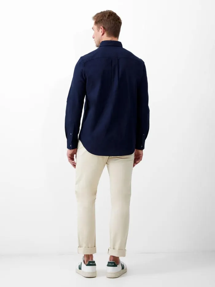 French Connection Shirts Long Sleeve Oxford Shirt Navy 8211 Man