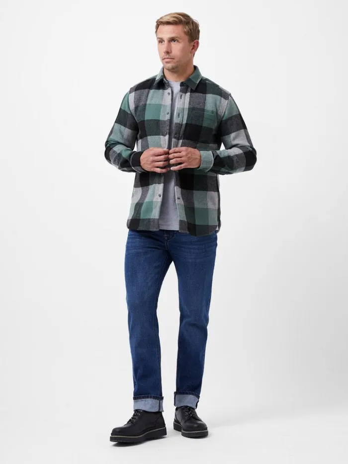 French Connection Shirts Neve Check Shirt Green Check 8211 Man