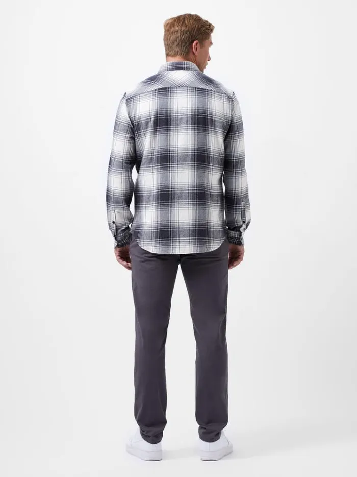 French Connection Shirts Two Pocket Flannel Shirt Black Check 8211 Man