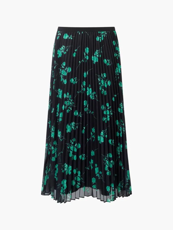 French Connection Skirts and Shorts Alessandra Recycled Pleated Skirt Blackoutminted Grn 8211 Woman