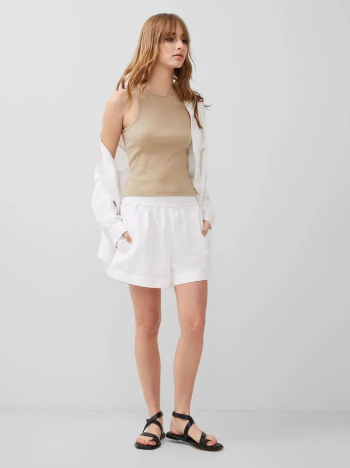 French Connection Skirts and Shorts Birdie Linen Shorts Linen White 8211 Woman French Connection Skirts and Shorts Birdie Linen Shorts Linen White 8211 Woman