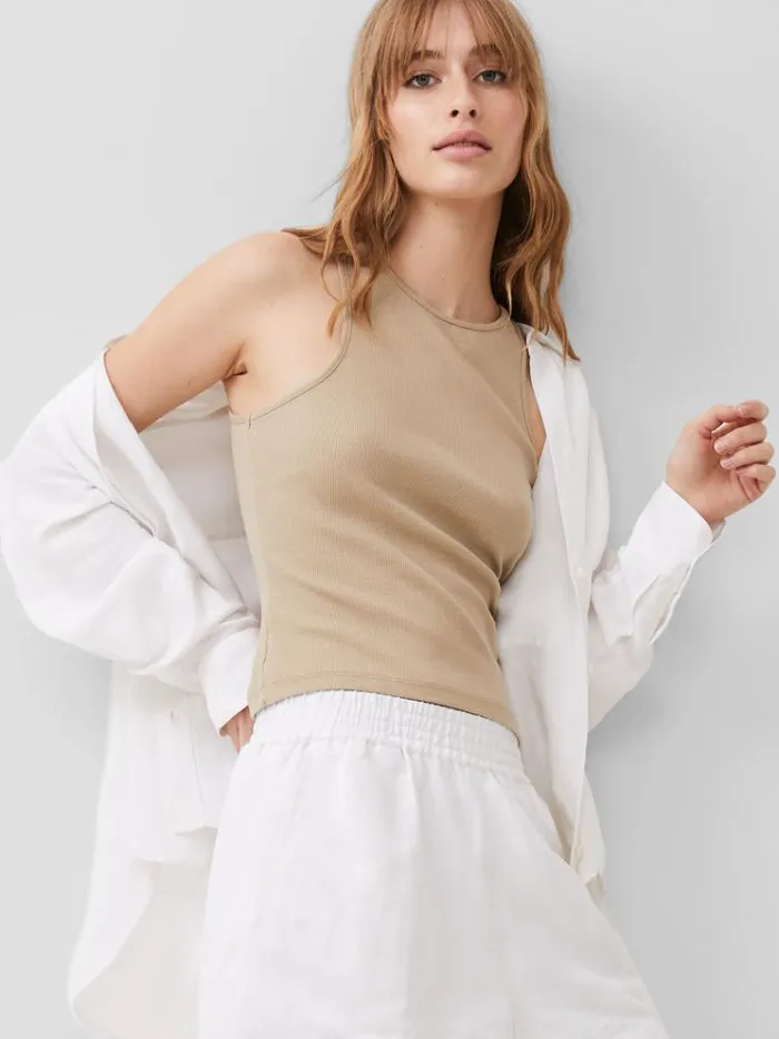 French Connection Skirts and Shorts Birdie Linen Shorts Linen White 8211 Woman