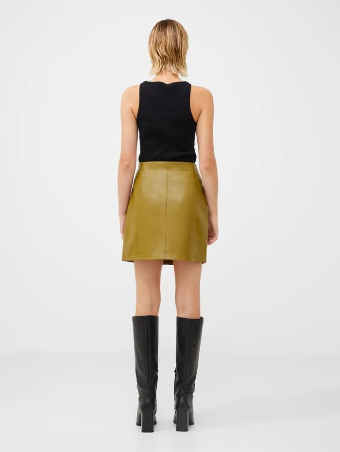 French Connection Skirts and Shorts Crolenda Pu Mini Skirt Nutria 8211 Woman