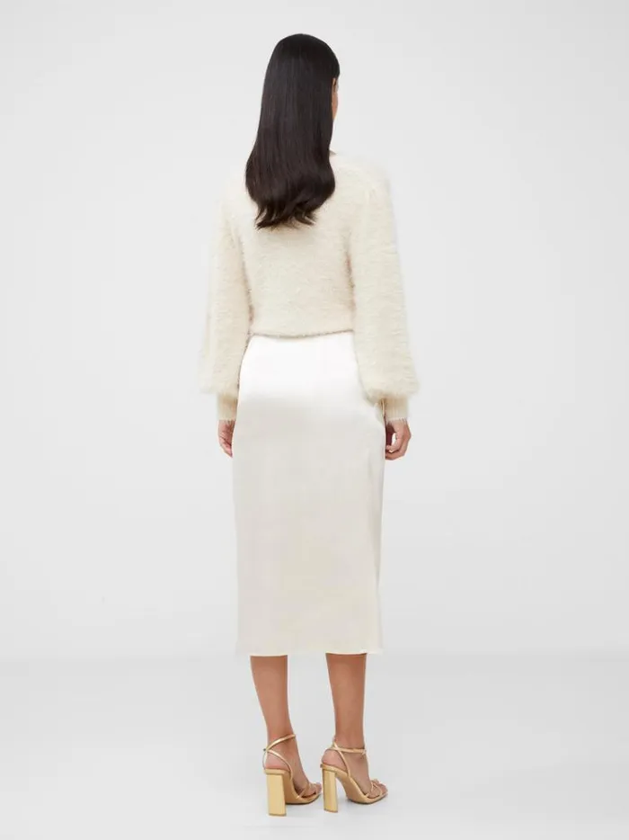 French Connection Skirts and Shorts Inu Satin Wrap Midi Skirt Classic Cream 8211 Woman