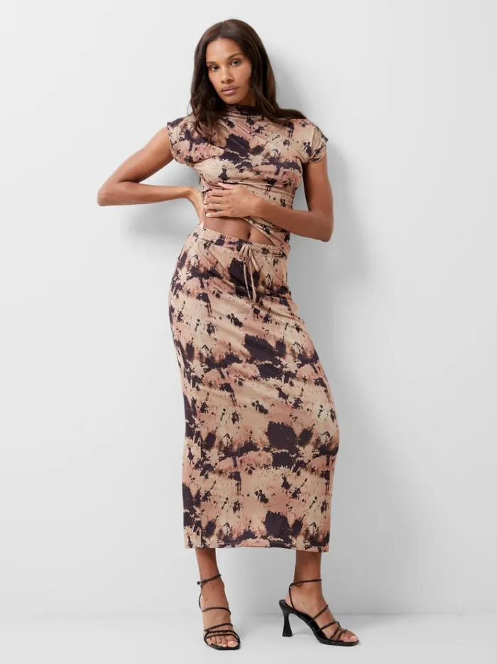 French Connection Skirts and Shorts Riya Ava Midi Skirt Mochachocolate Mult 8211 Woman French Connection Skirts and Shorts Riya Ava Midi Skirt Mochachocolate Mult 8211 Woman