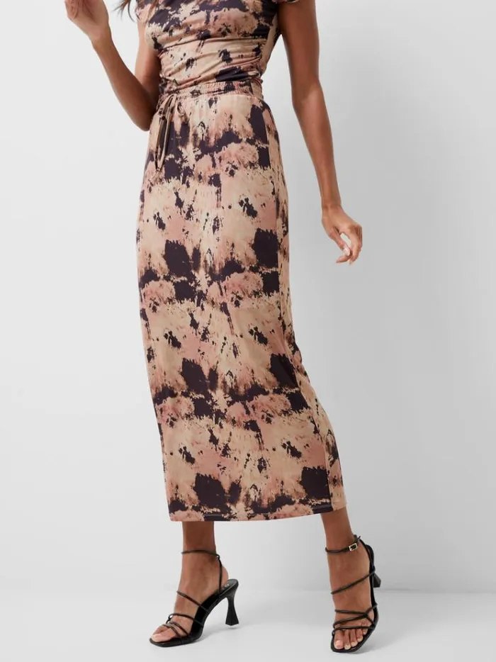 French Connection Skirts and Shorts Riya Ava Midi Skirt Mochachocolate Mult 8211 Woman