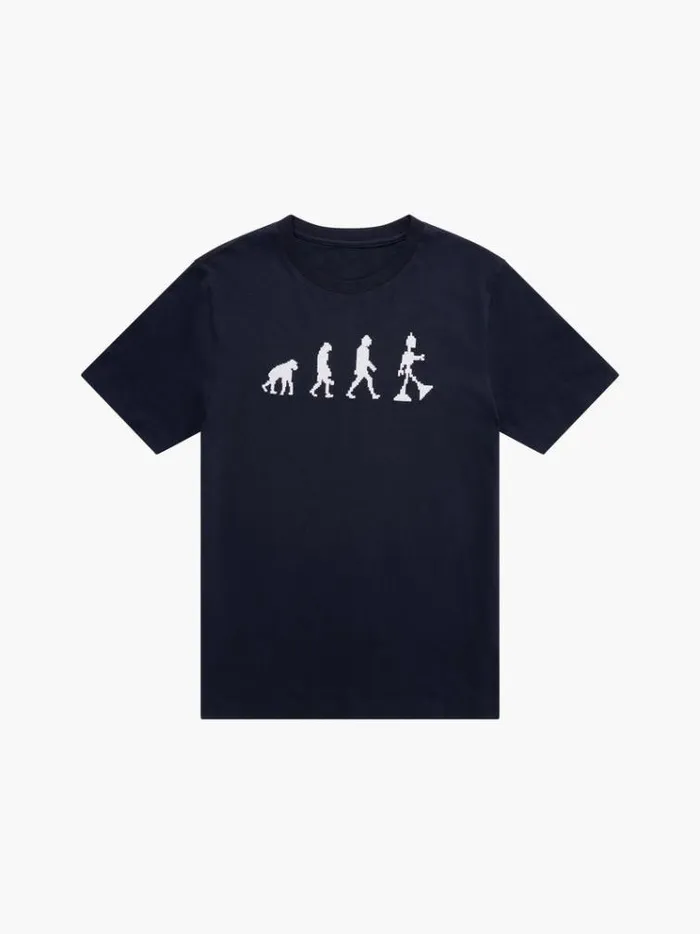 French Connection TShirts and Polo Shirts Embroidered Evolution Graphic TShirt Black 8211 Man